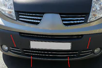 Nissan Primastar 2002-2014 Zierleisten für unteren Kühlergrill (6 Stk, Edelstahl) Foto 1