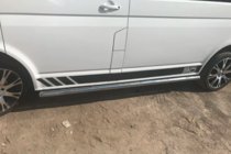 Volkswagen T5 Transporter 2003-2010 Seitliche Rohre (2 Stk., Edelstahl) 60mm, Kurzer Radstand Foto 5