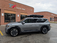 KIA EV9 Querträger für integrierte Dachreling mit Schlüssel Ecem V2 (2 Stk) bis 120 cm, Schwarz Foto 15