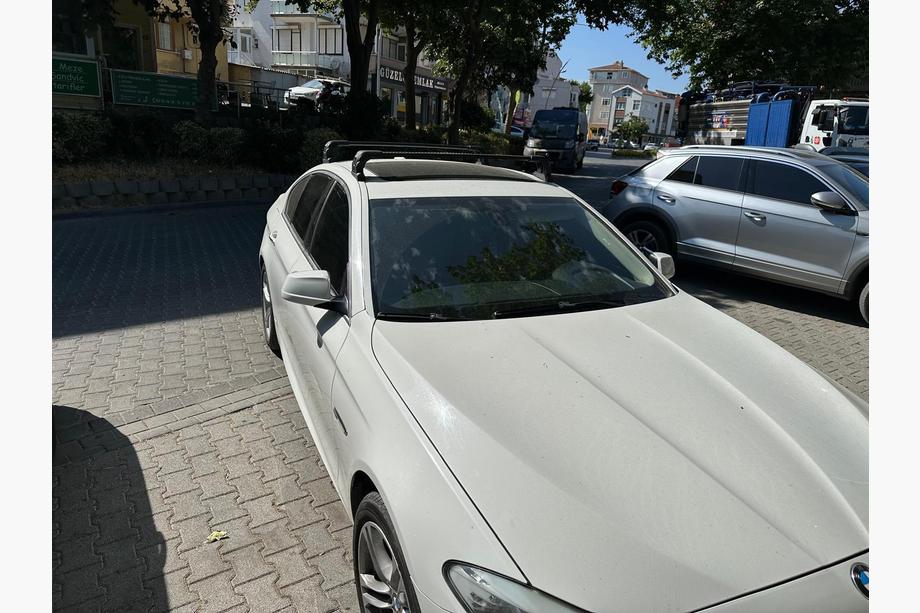 BMW 5 Series F10/F11 2010–2016 Dachträger (Querträger) für Originalbefestigung Ecem V3 (2 Stk) Schwarz, 145 cm Foto 3
