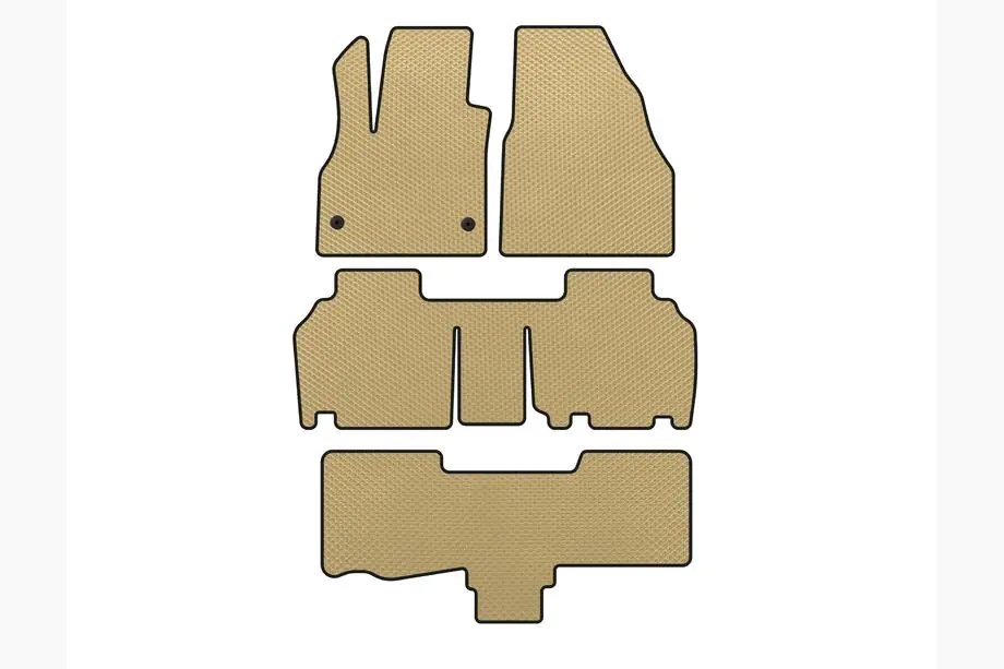 Renault Kangoo 2008–2020 EVA Fußmatten (3 Reihen, 5-türig/7-Sitzer, Beige) Image
