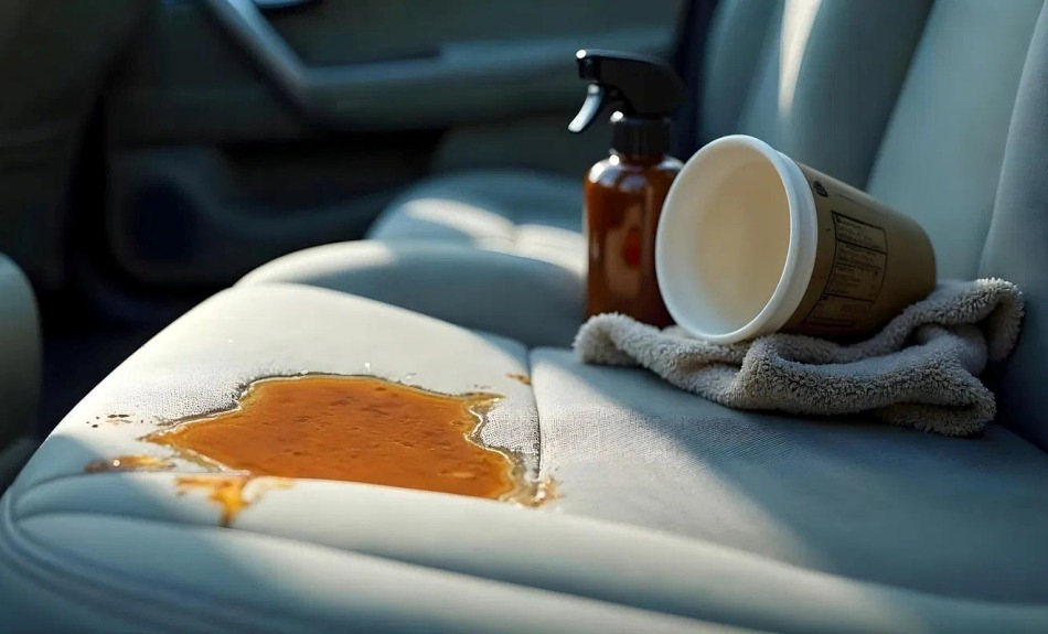 Was tun, wenn Sie Kaffee auf den Autositz verschüttet haben?
