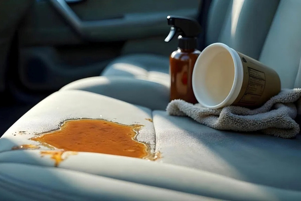 Was tun, wenn Sie Kaffee auf den Autositz verschüttet haben?