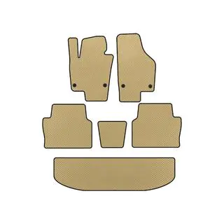 EVA Fußmatten (3 Reihen, Beige)