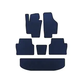 EVA Fußmatten (3 Reihen, Blau)