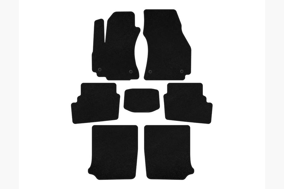 Opel Zafira A 1998-2005 Textil Fußmatten Premium (3 Reihen, 2003-2005, 7-Sitzer, Schwarz) Image