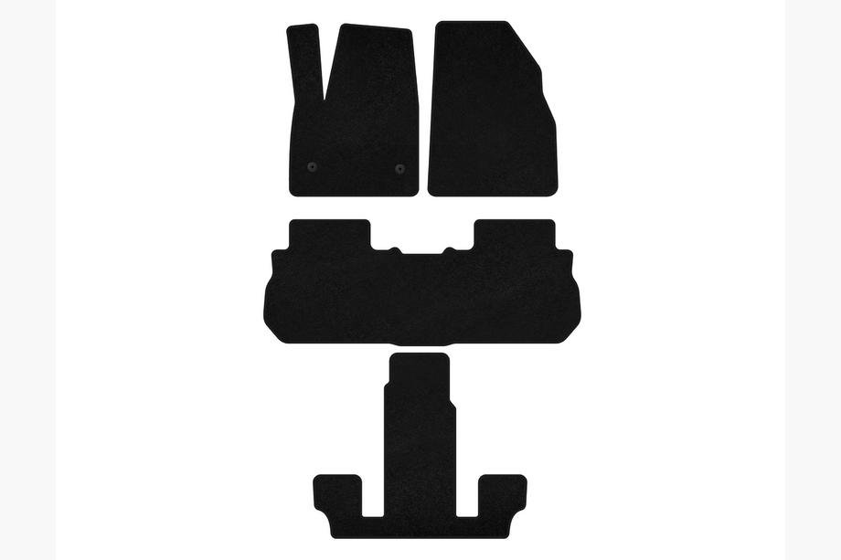 GMC Acadia 2017- Textil Fußmatten Deluxe (3 Reihen, 2017-2019, Schwarz) Image