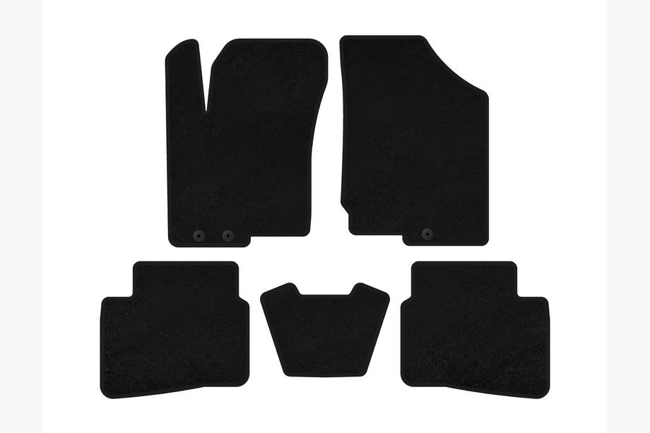 Kia Forte 2008–2024 Textil Fußmatten Classic (2008-2012, Schwarz) Image