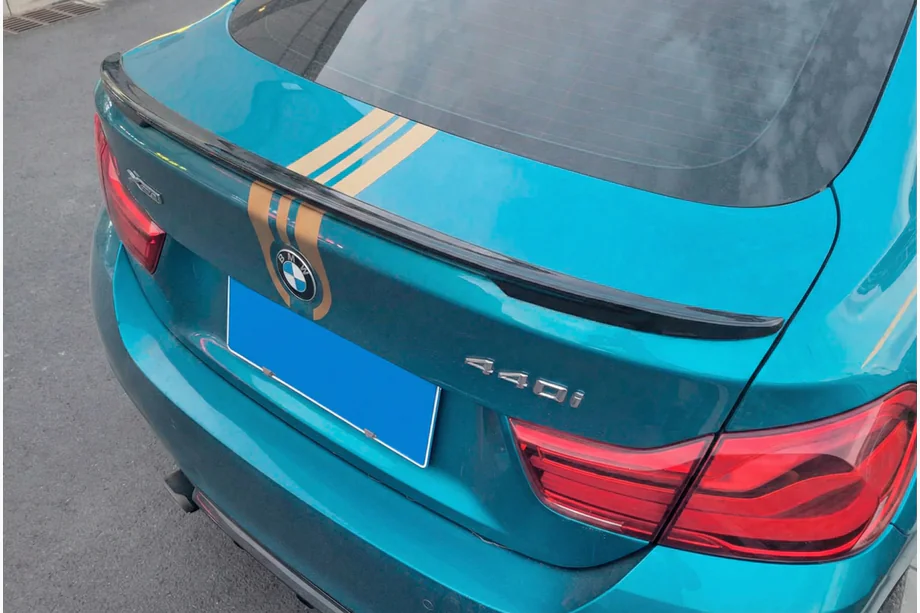 BMW 4 Series F32/F33/F36 2012-2020 Spoiler P-Style (für F36, Schwarz Glanz) Image
