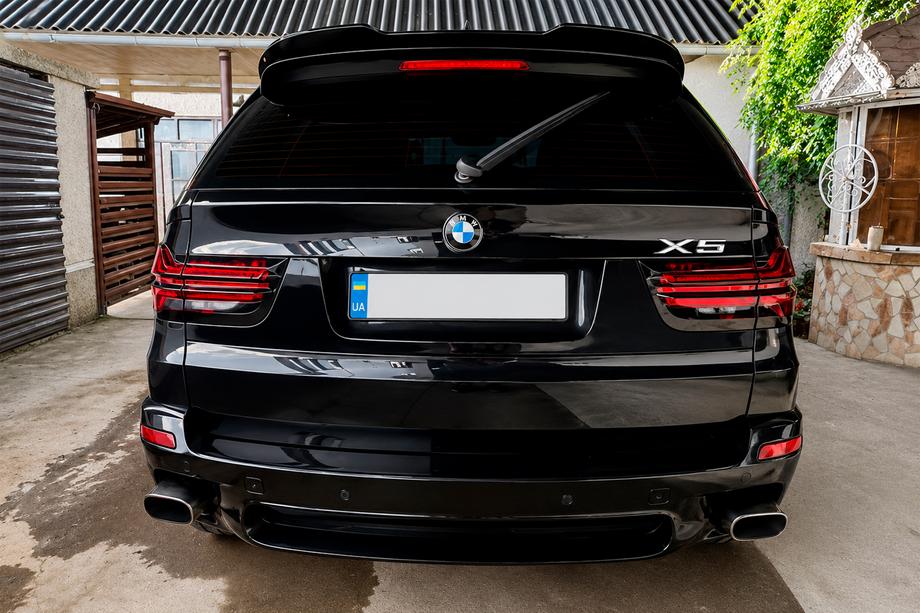 BMW X5 E70 2007-2013 Heckspoiler (Schwarz Glanz) Foto 3