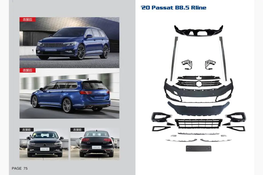 Volkswagen Passat B8 2015-2023 R-Line Bodykit Set (Für 2020+) Image