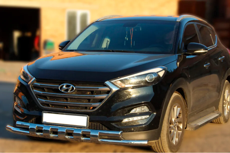Hyundai Tucson TL 2016-2021 Frontschutzbügel Shark Edelstahl Image
