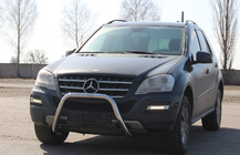 Mercedes ML W164 2005-2011 Frontschutz WT006 (Edelstahl) Foto 2
