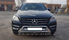 Mercedes GLE/ML class W166 2011-2018 Frontbügel WT003 (Edelstahl) Foto 1