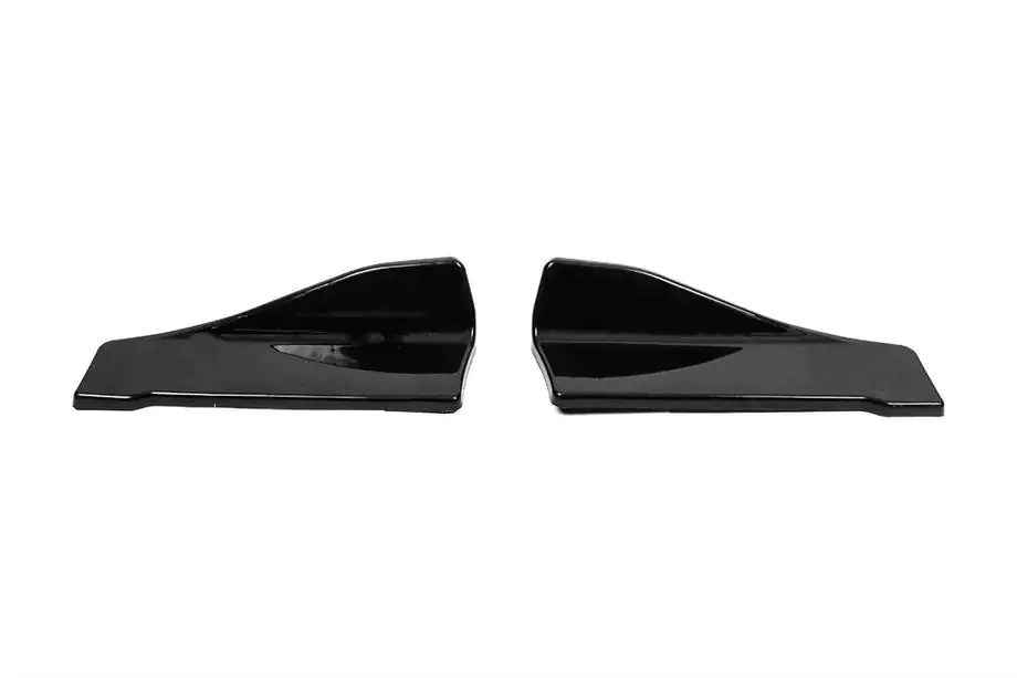 Universelle Flap Seitenschweller-Aufsätze Typ-C (2 Stk, Schwarz Glanz, ABS-Kunststoff) Foto 2