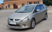 Mitsubishi Grandis 2003-2011 Frontschutzbügel ST014 (Edelstahl) d60/42 Foto 2
