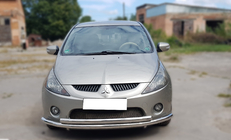 Mitsubishi Grandis 2003-2011 Frontschutzbügel ST014 (Edelstahl) d60/42 Foto 1