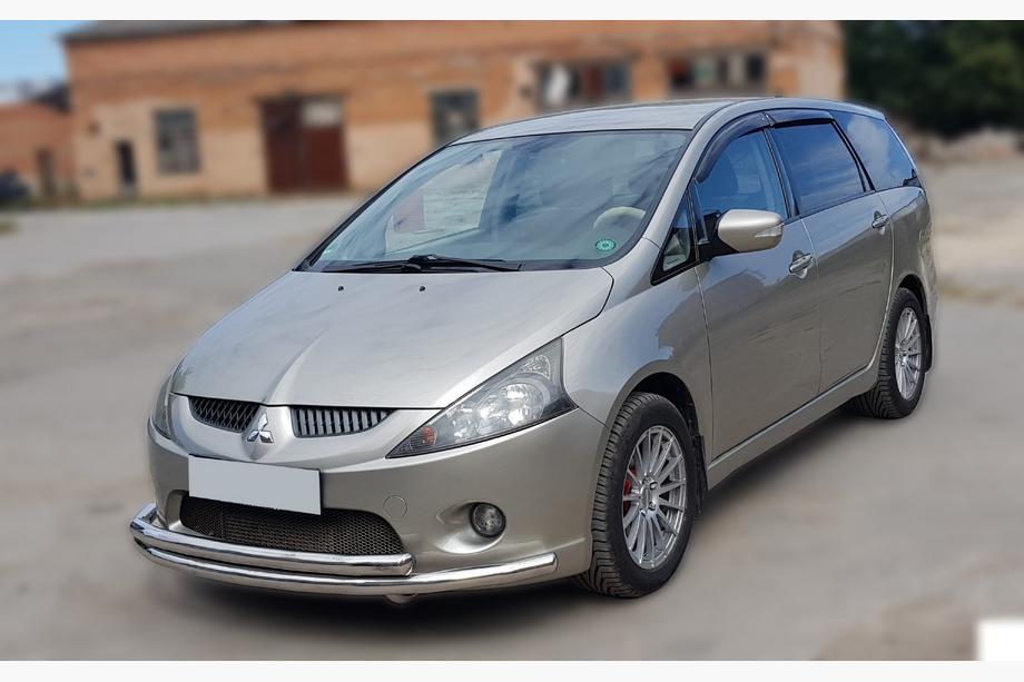 Mitsubishi Grandis 2003-2011 Frontschutzbügel ST014 (Edelstahl) d60/60 Foto 2