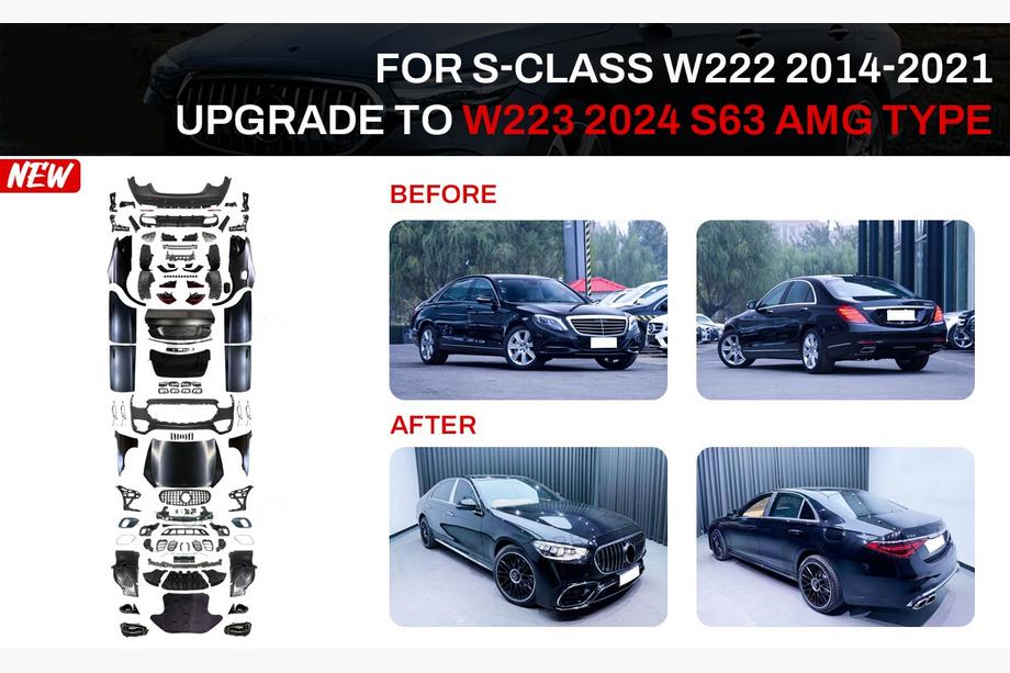 Mercedes S-class W222 2013-2022 Facelift Kit auf W223 S63 AMG (mit Türgriffen und Einsätzen) Foto 1