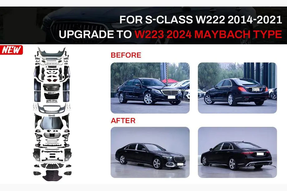 Mercedes S-class W222 2013-2022 Facelift Kit auf W223 Maybach (mit Türgriffen und Einsätzen) Foto 1