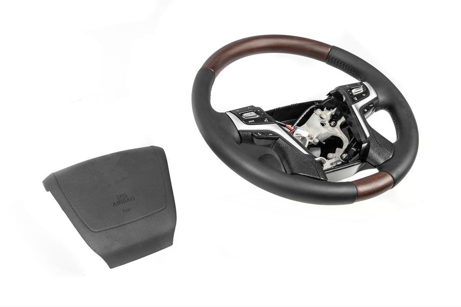 Toyota Land Cruiser 200 2007-2021 Lenkrad mit Heizung (dunkles Holz) Foto 8