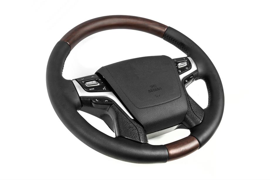Toyota Land Cruiser 200 2007-2021 Lenkrad mit Heizung (dunkles Holz) Foto 2