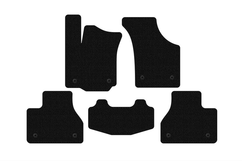 Volkswagen Phaeton 2002-2016 Gummimatten Carsuit (SD, kurzer Radstand, schwarz) Image