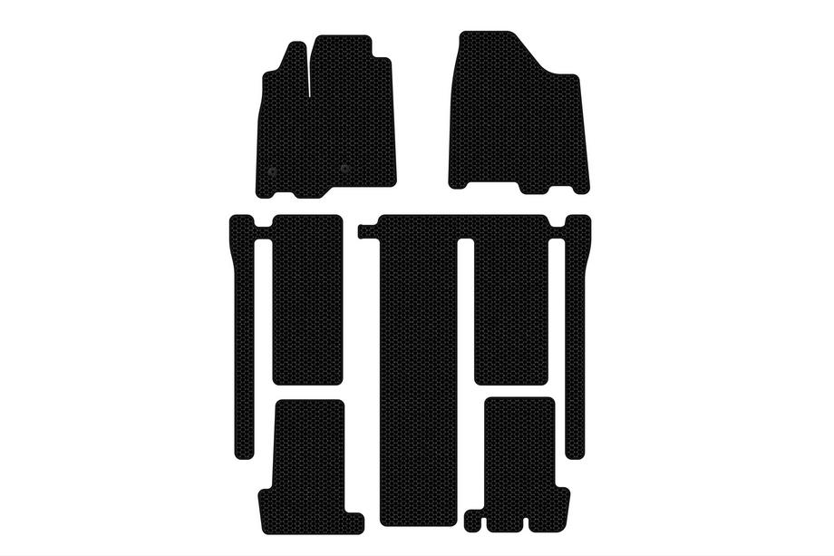 Toyota Sienna 2010-2020 Gummimatten Carsuit (3 Reihen, schwarz) Image