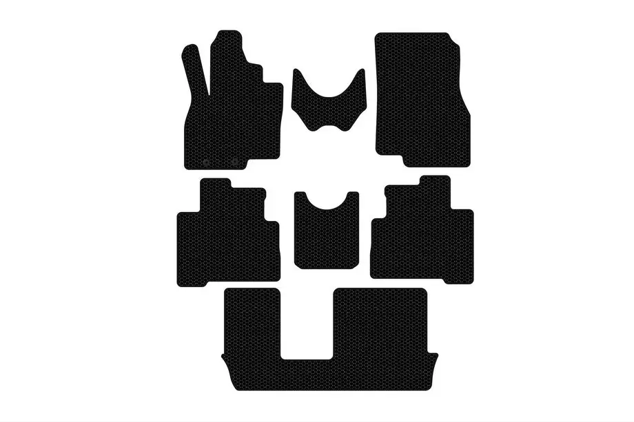 Mitsubishi Grandis 2003-2011 Gummimatten Carsuit (3 Reihen, schwarz) Image
