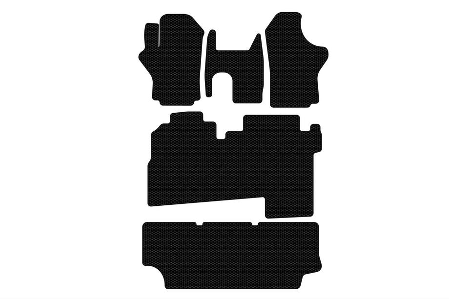 Hyundai H200, H1, Starex 1998-2007 Gummimatten Carsuit (2004-2007, 3 Reihen, 8-Sitzer, schwarz) Image