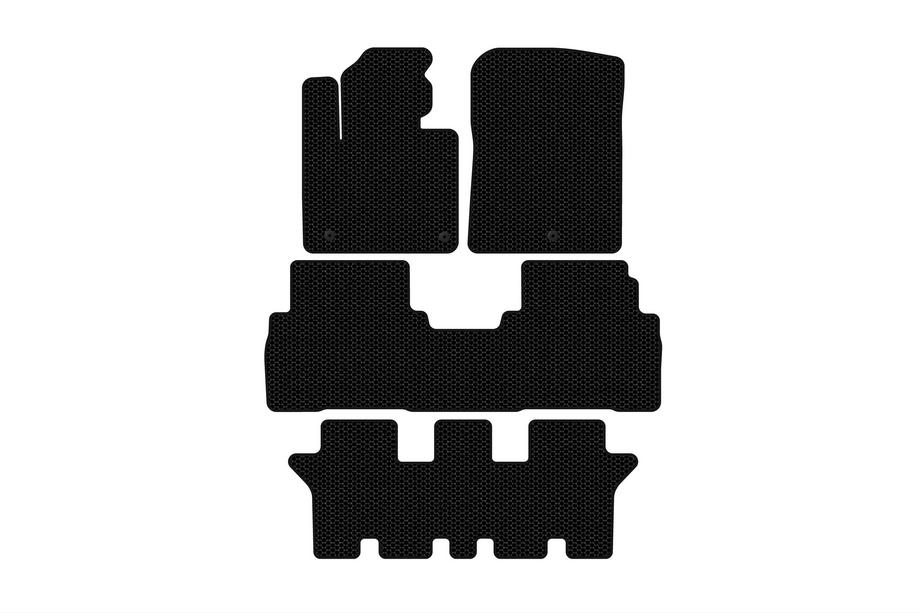 Kia Sorento III UM 2014-2020 Gummimatten Carsuit (3 Reihen, 7-Sitzer, schwarz) Image