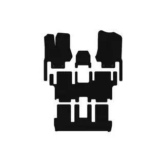 Gummimatten Carsuit (3 Reihen, 7-Sitzer, schwarz)