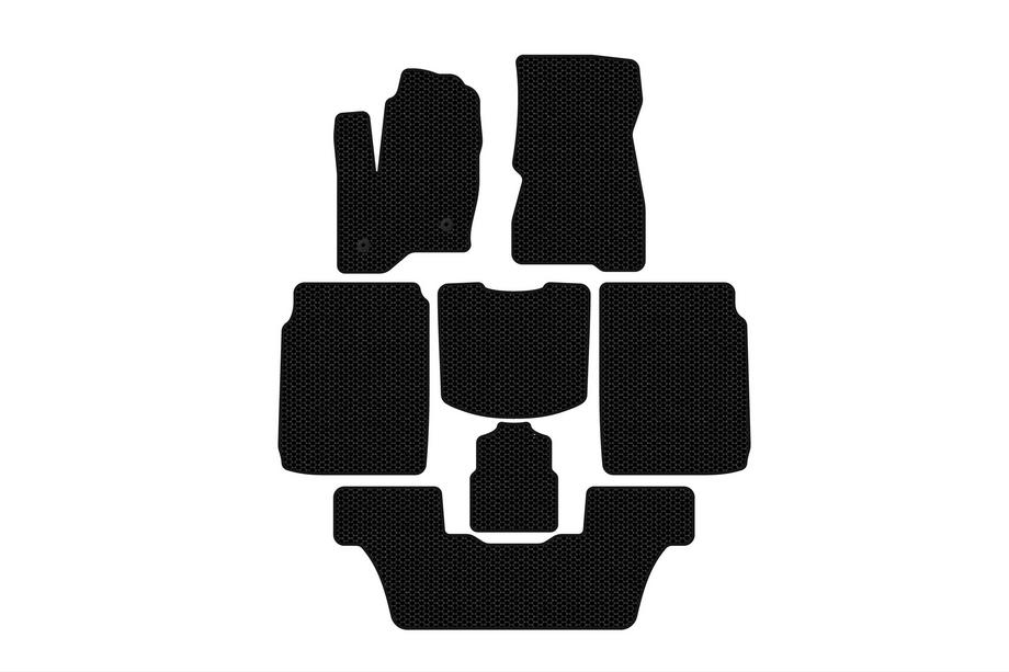 Ford Flex 2009-2019 Gummimatten Carsuit (3 Reihen, 2013-2019, Schwarz) Image