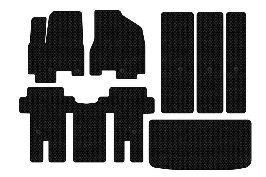 Kia Carnival 2014-2020 Gummimatten Carsuit (vollständiger Innenraum, schwarz) Image