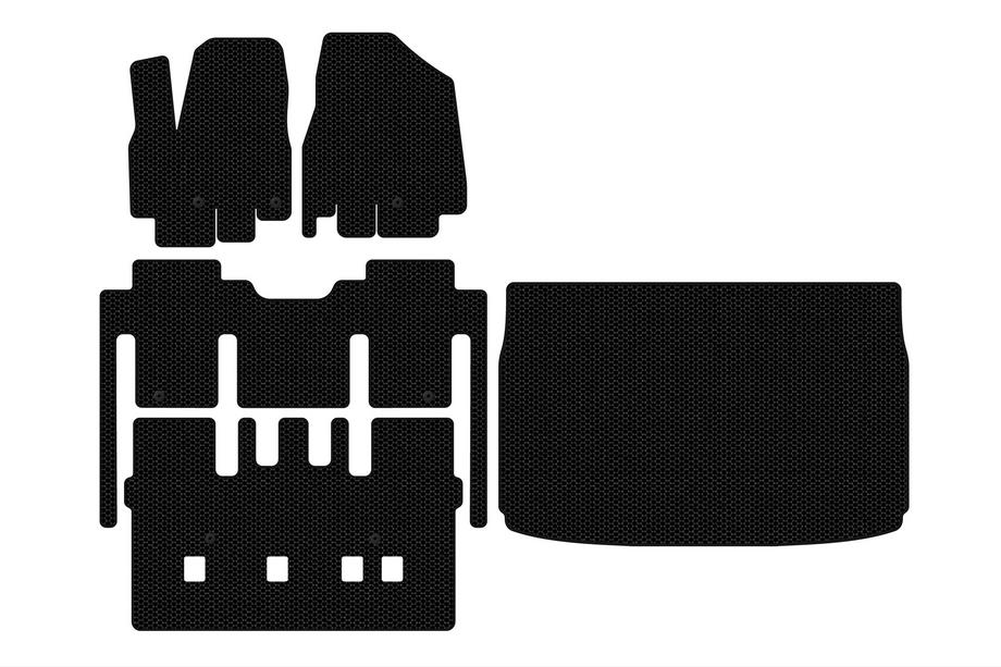 Kia Sedona 2014-2020 Gummimatten Carsuit (voller Innenraum, 8-Sitzer, schwarz) Image