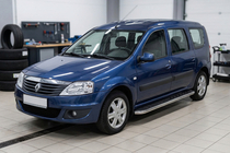 Dacia Logan MCV 2004-2014 Trittbretter Maydos V1 (2 Stk., Aluminium & Edelstahl) Foto 3