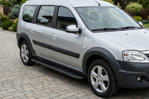 Dacia Logan MCV 2004-2014 Seitenschweller Bosphorus Black (2 Stk., Aluminium) Foto 1