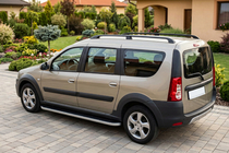 Renault Logan MCV 2005-2013 Seitenschweller Tayga Grey (2 Stk., Aluminium) Foto 1