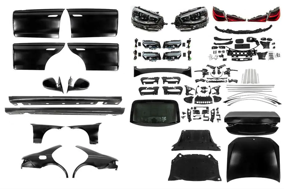 Mercedes S-class W221 2005-2013 W223 Facelift-Umbaukit mit Türgriffen und Zierleisten (ohne Stoßfänger) Image