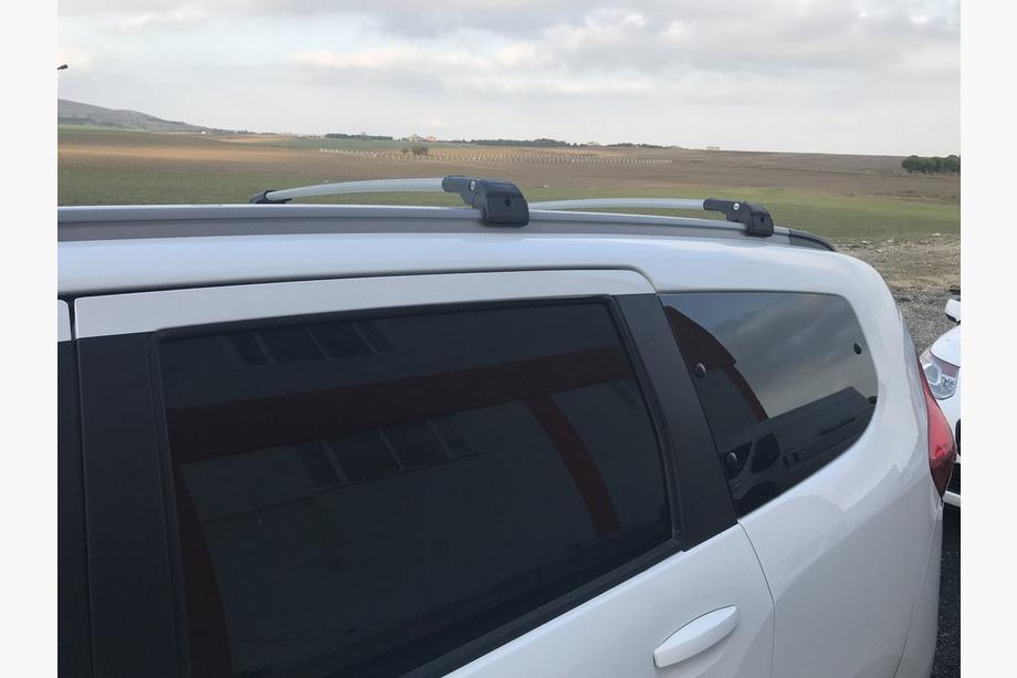 Dacia Lodgy 2012-2022 Dachträger (Querträger) für integrierte Reling abschließbar WingCarrier V2 (2 Stk) Schwarz Foto 20