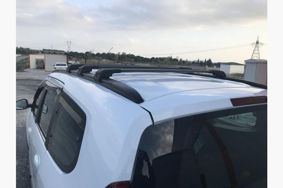 Dacia Lodgy 2012-2022 Dachträger (Querträger) für integrierte Reling abschließbar WingCarrier V2 (2 Stk) Schwarz Foto 26