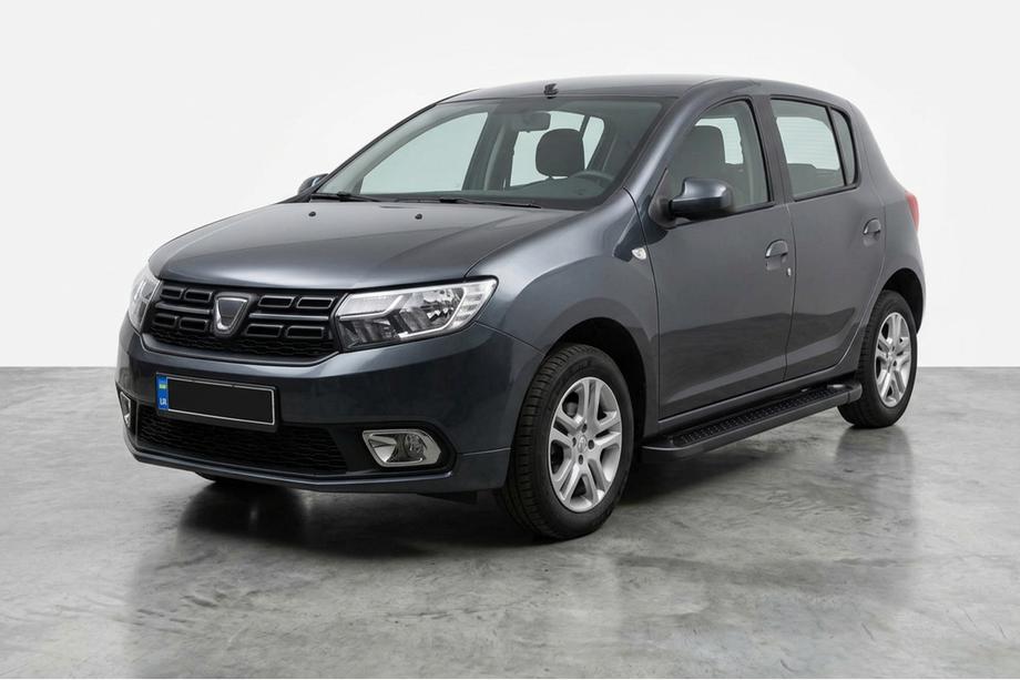 Dacia Sandero 2013-2020 Trittbretter Allmond Black (2 Stk., Aluminium) Image