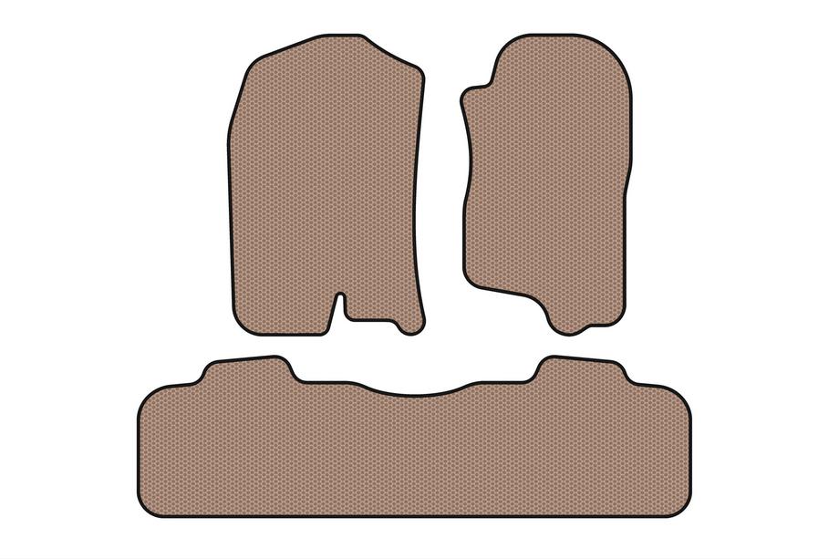 Chevrolet Tahoe 2007-2014 Gummimatten Carsuit (2 Reihen, 2007-2014, Beige) Image
