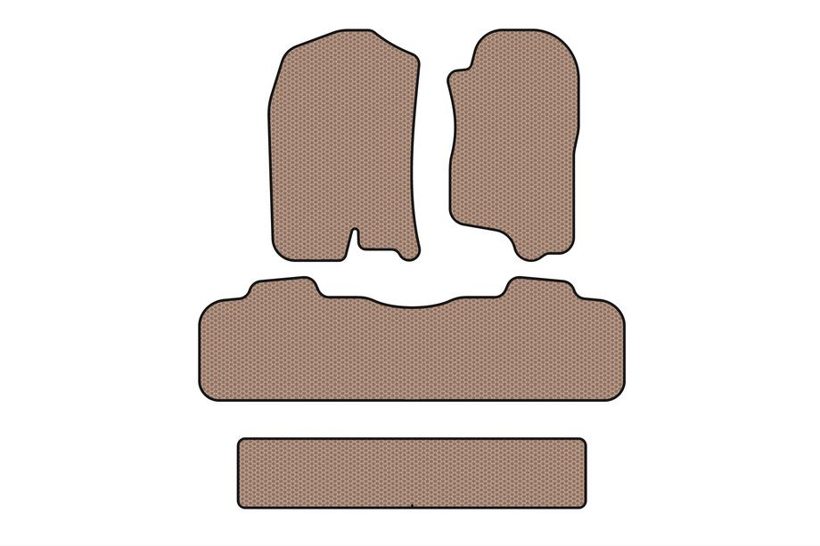 Chevrolet Tahoe 2007-2014 Gummimatten Carsuit (3 Reihen, 2007-2014, Beige) Image