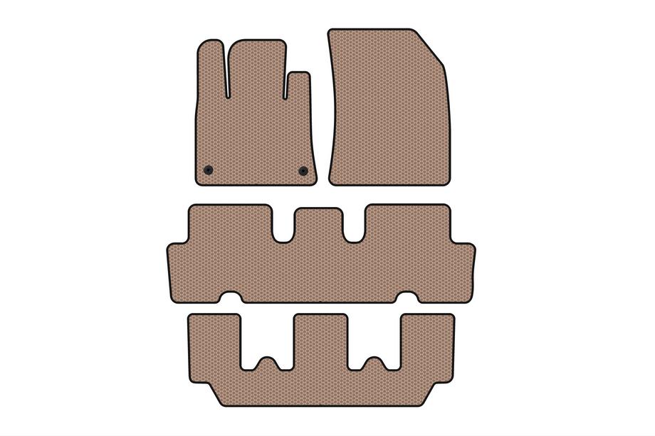 Citroen C-4 Picasso 2013–2022 Gummimatten Carsuit V1 (3 Reihen, beige) Image