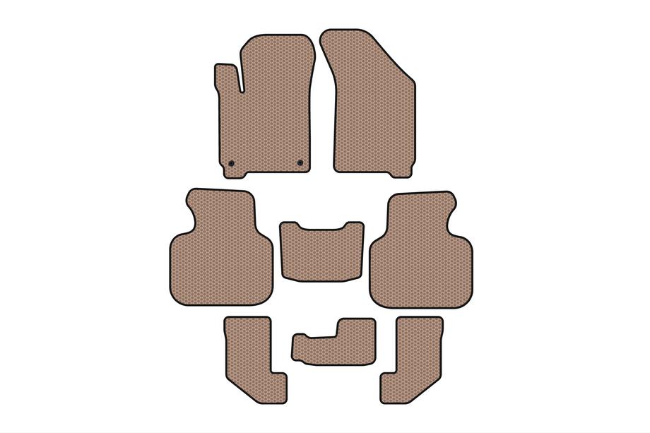 Dodge Journey 2008-2020 Gummimatten Carsuit (2008-2011, 3 Reihen, beige) Foto 1