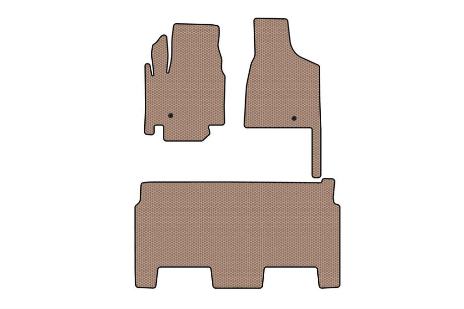 Dodge Grand Caravan V 2008-2020 Gummimatten Carsuit (2008-2020, 2 Reihen, 8-sitzig/Ausstattung SXT, beige) Image