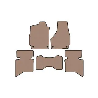 Gummimatten Carsuit (2009+, 5-Sitzer/Doppelkabine, beige)