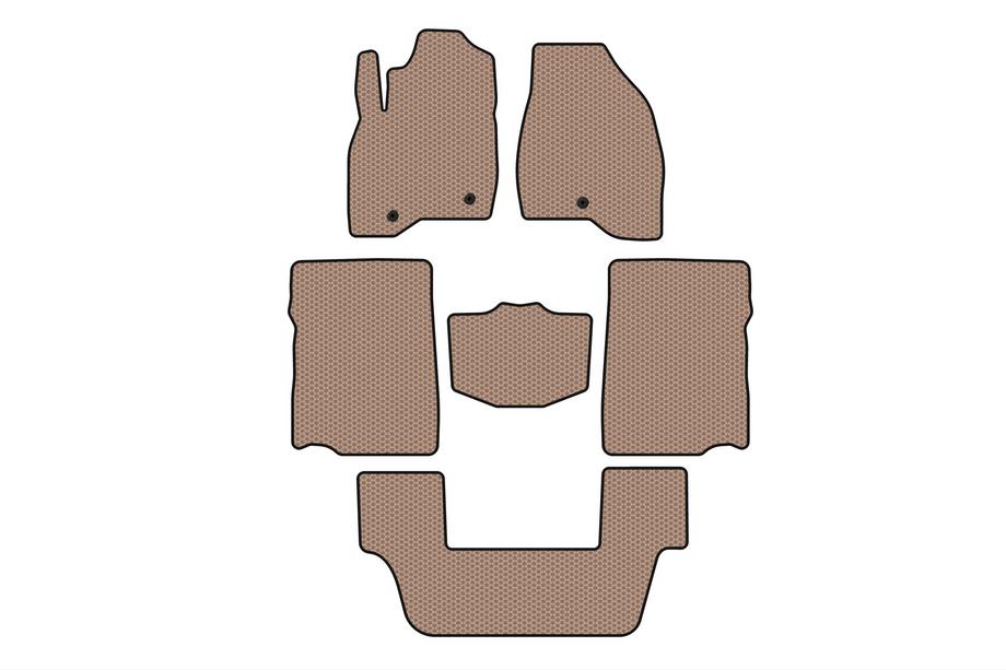 Ford Explorer 2011-2019 Gummimatten Carsuit (2017-2019, 3. Reihe, 7-Sitzer, beige) Foto 1