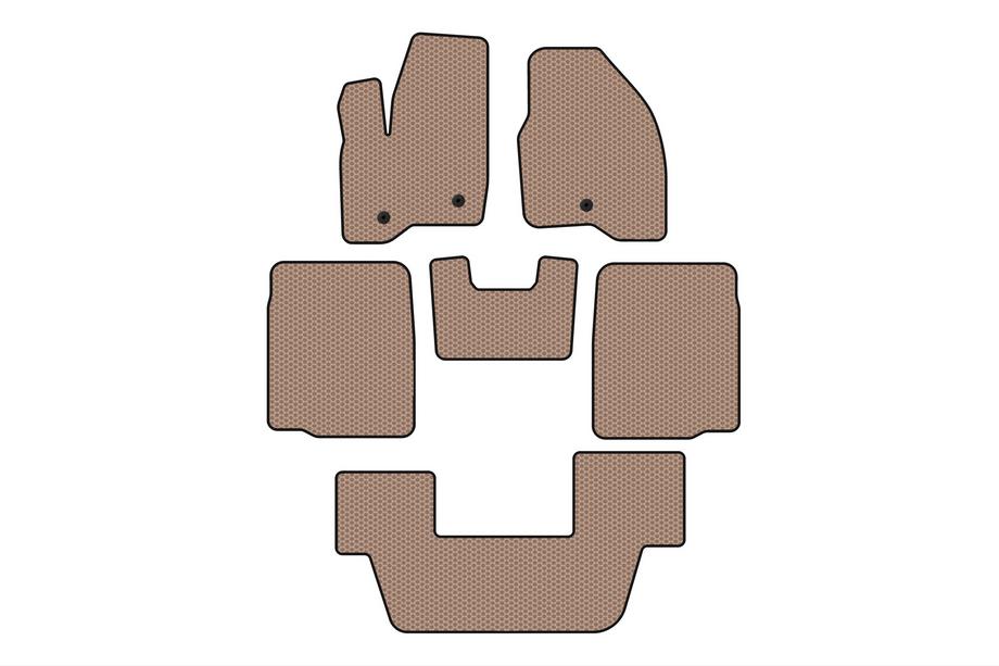 Ford Explorer 2011-2019 Gummimatten Carsuit (3 Reihen, 2011-2015, beige) Foto 1